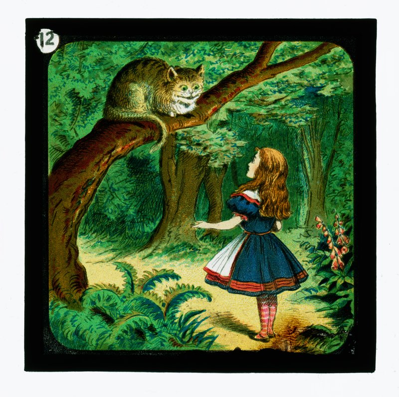Alenka v říši divů, sklíčka s barevnými lucernami (skluzavka s lucernami) od John (after) Tenniel