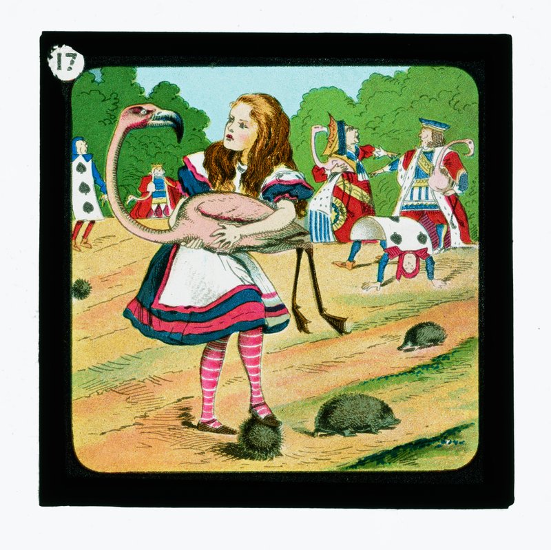 Alenka v říši divů, sklíčka s barevnými lucernami (skluzavka s lucernami) od John (after) Tenniel