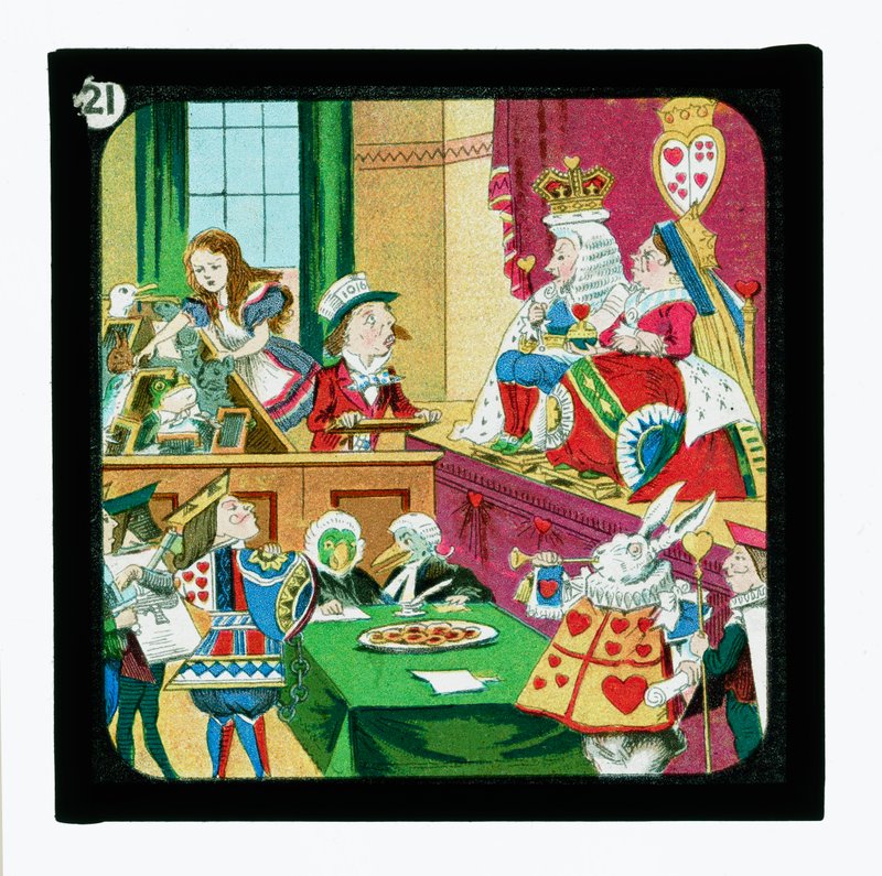 Alenka v říši divů, sklíčka s barevnými lucernami (skluzavka s lucernami) od John (after) Tenniel