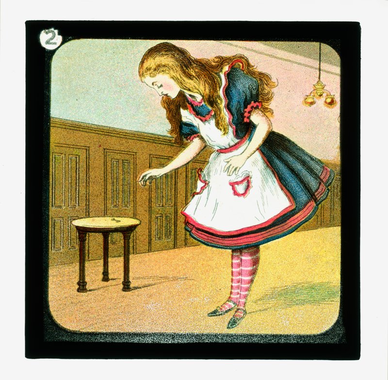 Alenka v říši divů, sklíčka s barevnými lucernami (skluzavka s lucernami) od John (after) Tenniel