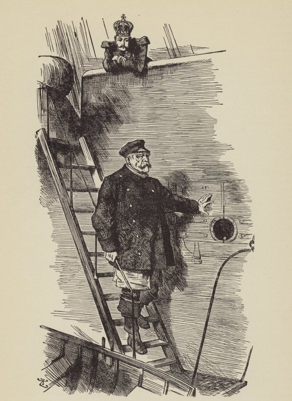Pád pilota (černobílá fotografie) od John (after) Tenniel
