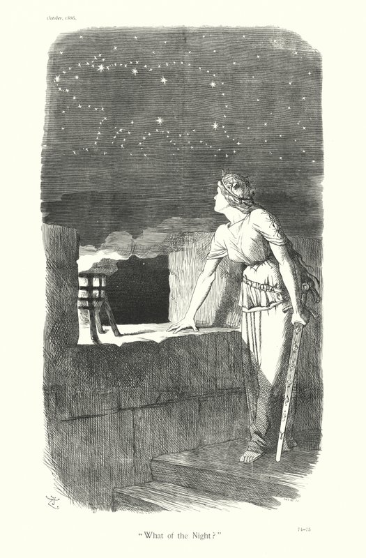 Karikatura Sira Johna Tenniela: "Co je s nocí" (rytina) od John (after) Tenniel