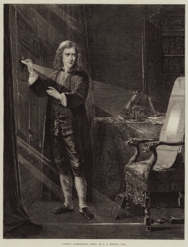 Newton zkoumá světlo od John Adam P. Houston