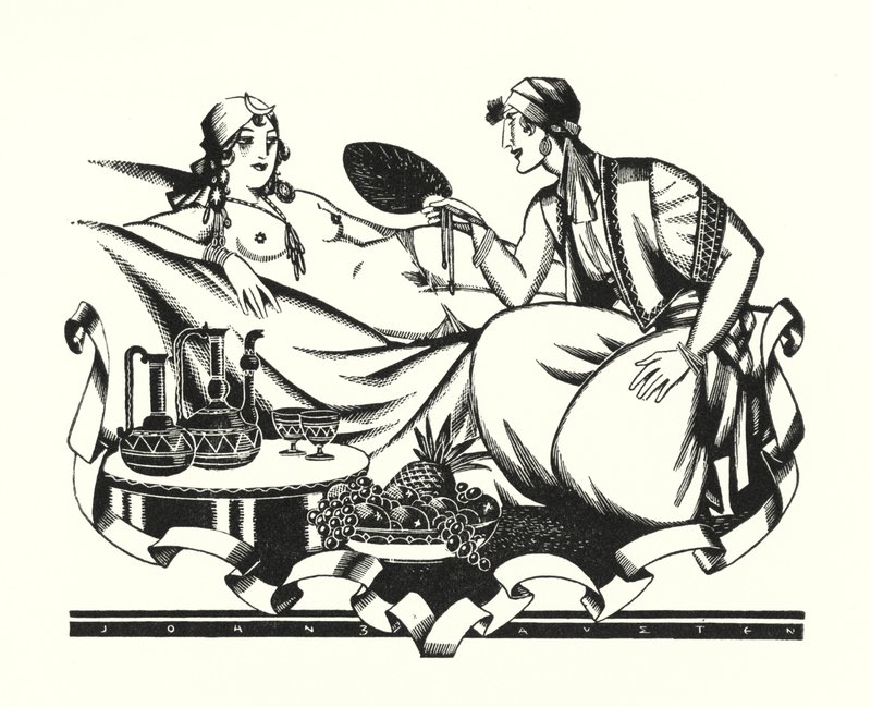 Ilustrace pro Dona Juana od Lorda Byrona (litho) od John Austen