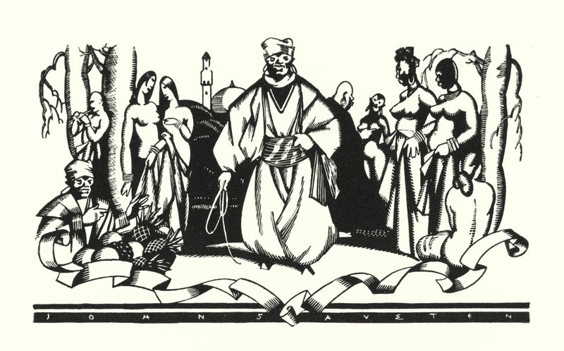 Ilustrace pro Dona Juana od Lorda Byrona (litho) od John Austen