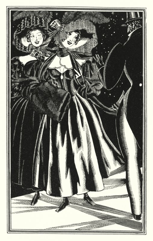 Ilustrace pro Dona Juana od Lorda Byrona: Pěší Pafové, slušní, ale nemorální (litho) od John Austen