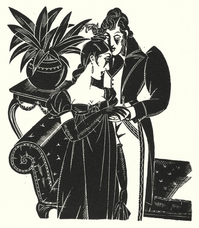 Ilustrace pro Madame Bovary od Gustava Flauberta (litho) od John Austen