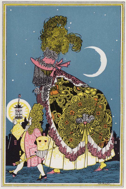Ilustrace pro "Rogues In Porcelain", Různé básně osmnáctého století (barevné lito) od John Austen