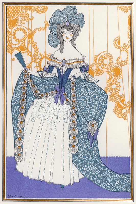 Ilustrace pro "Rogues In Porcelain", Různé básně osmnáctého století (barevné lito) od John Austen