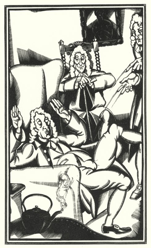 Ilustrace pro Tristram Shandy od Laurence Sterne (litho) od John Austen
