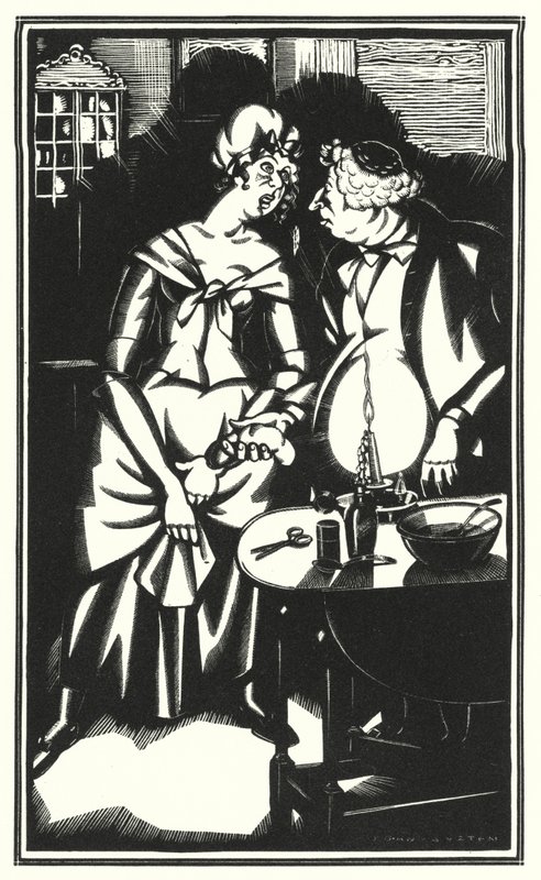Ilustrace pro Tristram Shandy od Laurence Sterne (litho) od John Austen