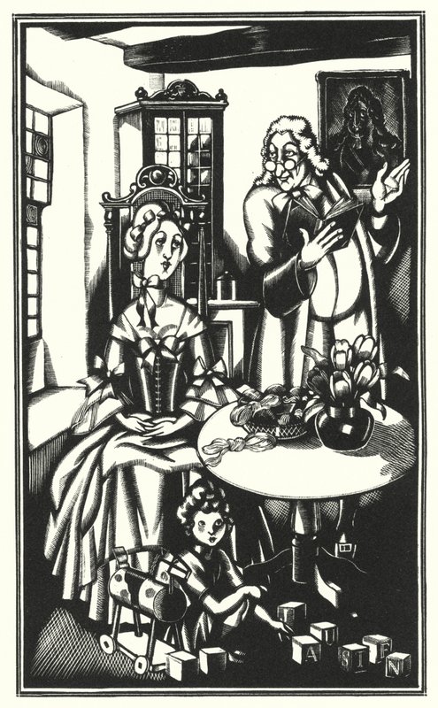 Ilustrace pro Tristram Shandy od Laurence Sterne (litho) od John Austen