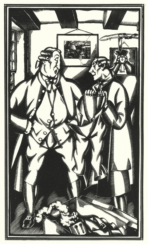 Ilustrace pro Tristram Shandy od Laurence Sterne (litho) od John Austen