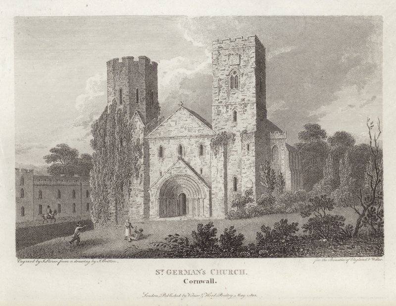 Kostel svatého Němce, Cornwall od John Britton