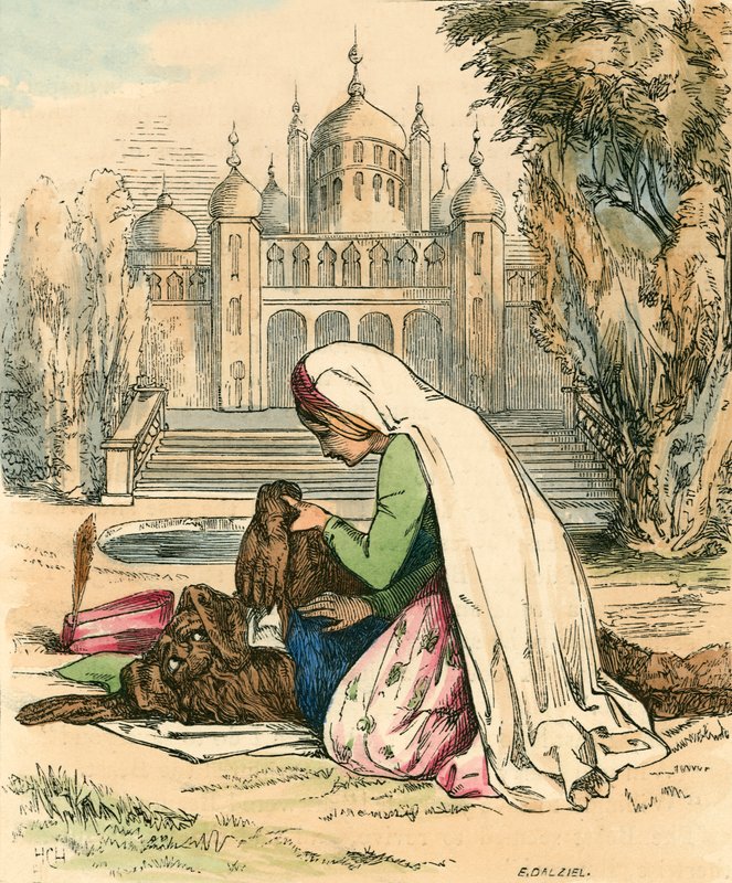 Kráska objevující zvíře v zahradě od John Callcott Horsley