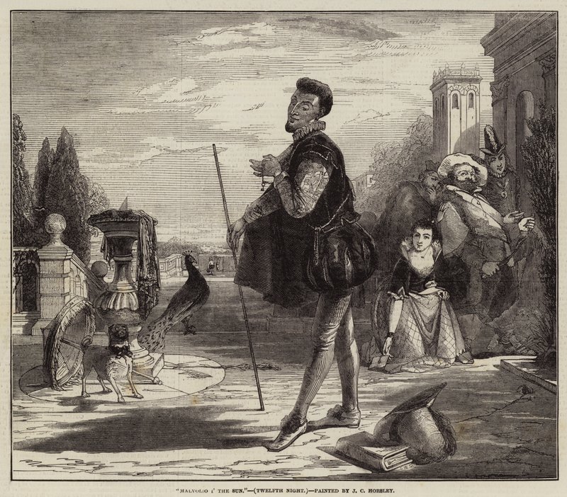 Malvolio ve Slunci, Dvanáctá noc od John Callcott Horsley