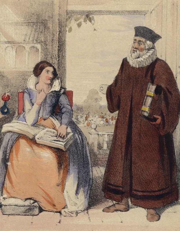Roger Ascham, učitel královny Alžběty I od John Callcott Horsley