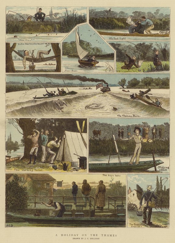 Dovolená na Temži (chromolitho) od John Charles (after) Dollman