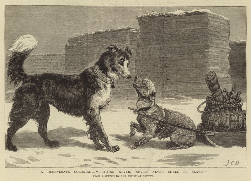 Degenerovaný koloniál, Britové nikdy, nikdy, nikdy nebudou otroky od John Charles Dollman