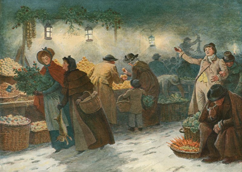 Marketing v Londýně na Štědrý den od John Charles after Dollman