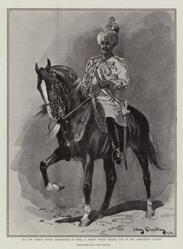 H H Sir Pertab Singh, mahárádža z Idaru, velký indický princ, jeden z korunovačních hostů od John Charlton