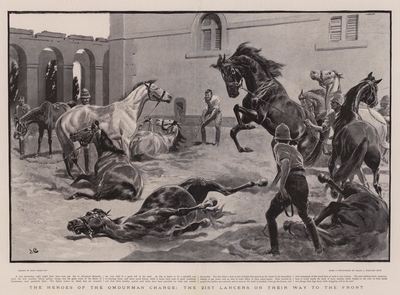 Heroes of the Omdurman Charge, 21. kopiníci na cestě na frontu od John Charlton