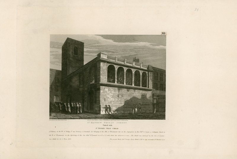 St Mathew, Friday Street, spojen s St Peter West Cheap od John Coney