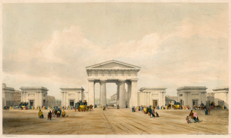 Vstupní portikus Euston Grove Station, Londýn od John Cooke Bourne