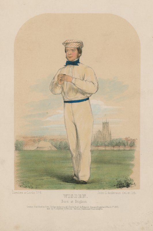 Portrét Johna Wisdena barevné lito od John Corbet Anderson