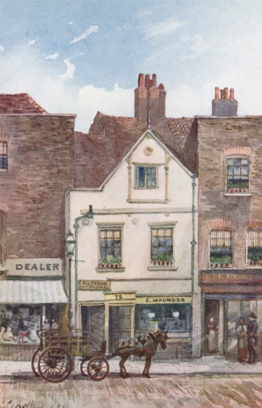Ztracený Londýn: Cheyne Walk, Chelsea (barevná litografie) od John Crowther