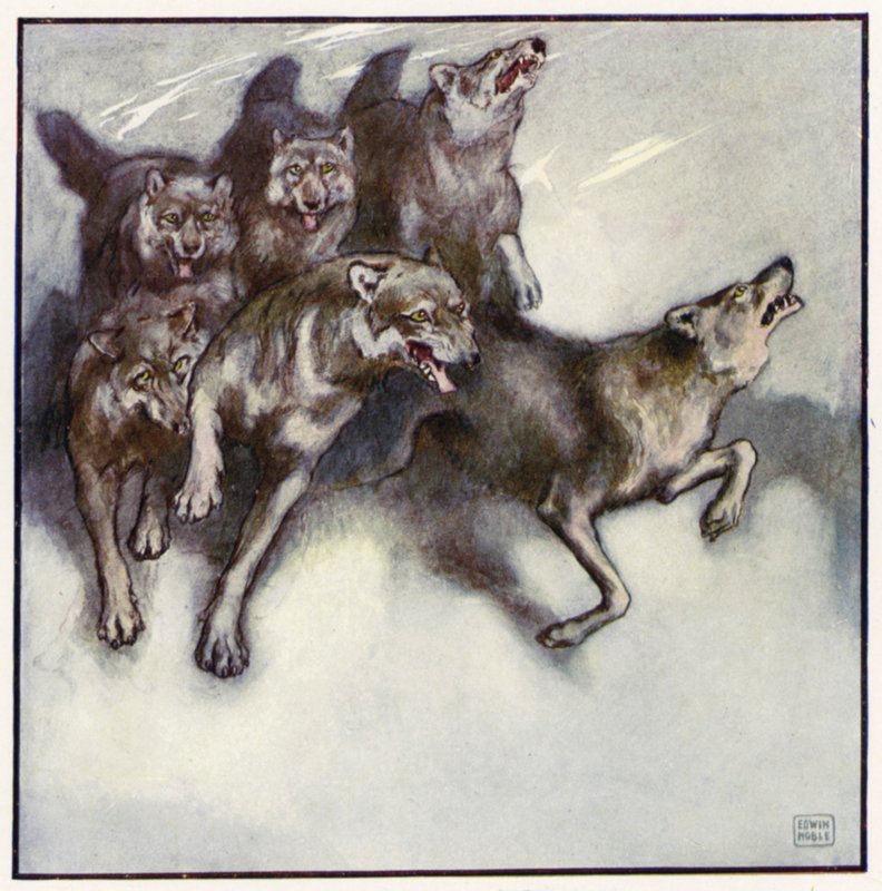 Dokonce jsem cítil jejich dech a slyšel jejich čichání (barva litho) od John Edwin Noble