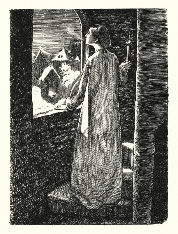 Svatá Anežka (rytina) od John Everett (after) Millais