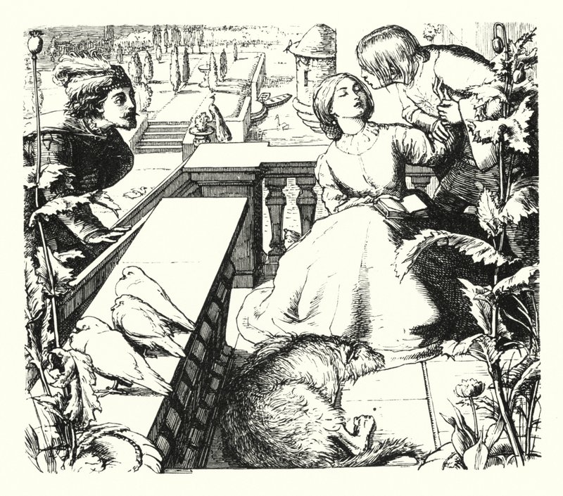 Denní sen (rytina) od John Everett (after) Millais