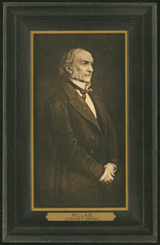 William Gladstone , britský premiér (litho) od John Everett (after) Millais