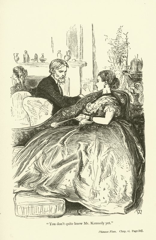 Ilustrace k románu Phineas Finn od Anthonyho Trollopea od John Everett Millais