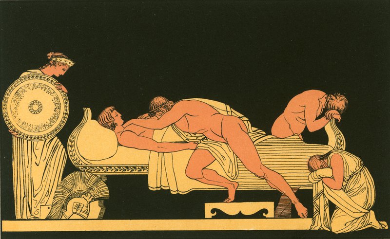 Thetis přináší brnění Achilleovi od John Flaxman