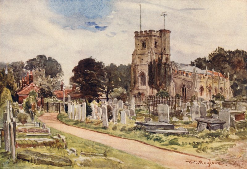 Edmonton Church (barevné lito) od John Fulleylove
