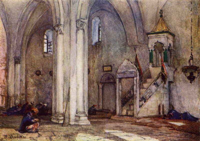 Interiér mešity v Samaří (barevné lito) od John Fulleylove