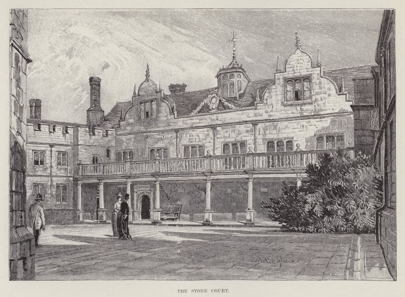 Knole House, The Stone Court (litho) od John Fulleylove