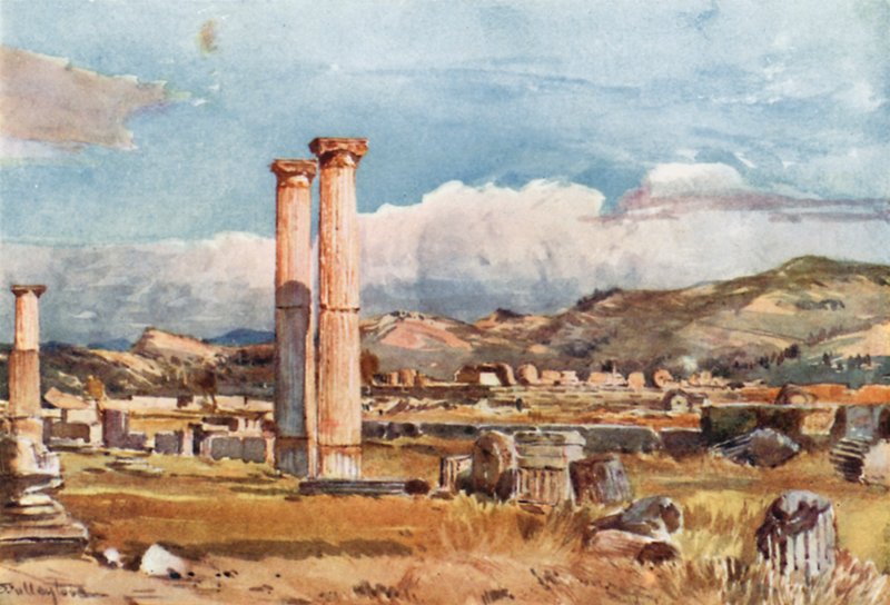Olympia. Palaestra a pozůstatky Diova chrámu od John Fulleylove