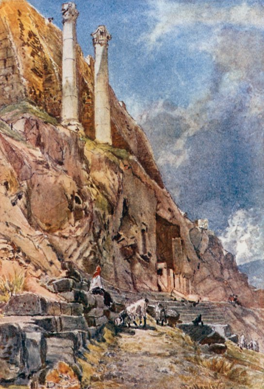 Cavern Chapel na jižní straně Akropole od John Fulleylove