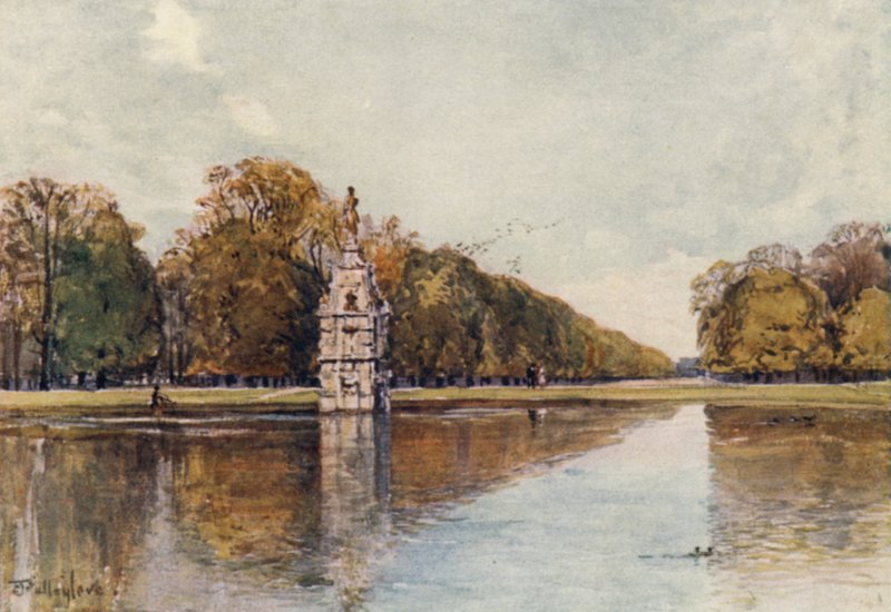 Fontána Diany, Bushey Park (barevné lito) od John Fulleylove