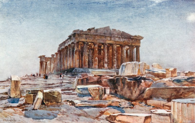 Parthenon z Propylaea od John Fulleylove