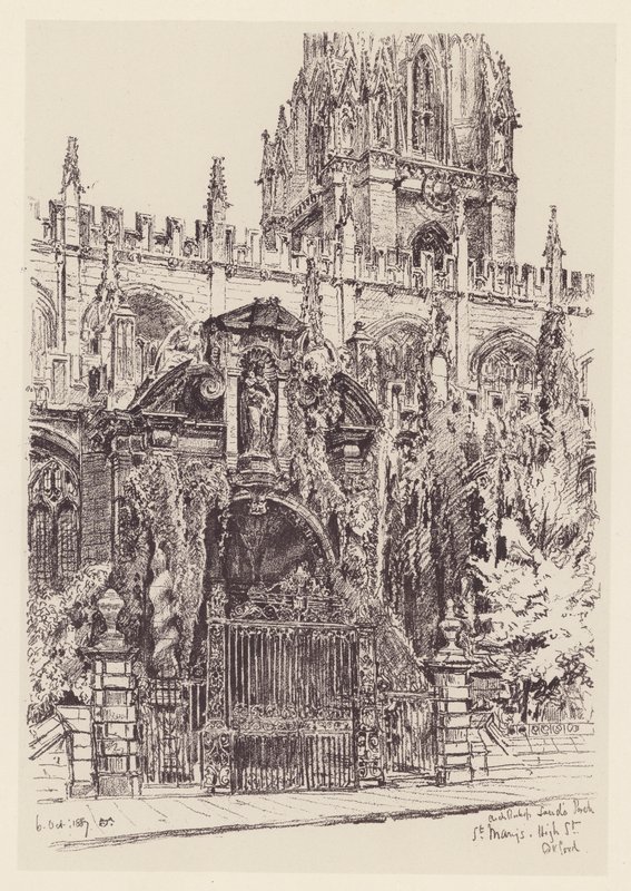 Kruchta kostela svaté Marie (litografie) od John Fulleylove