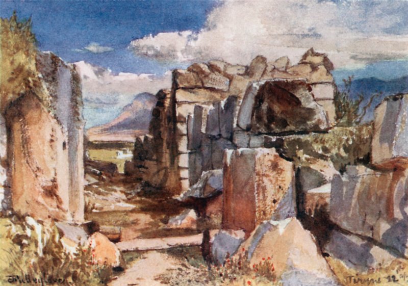 Tiryns. Brána Horního hradu od John Fulleylove