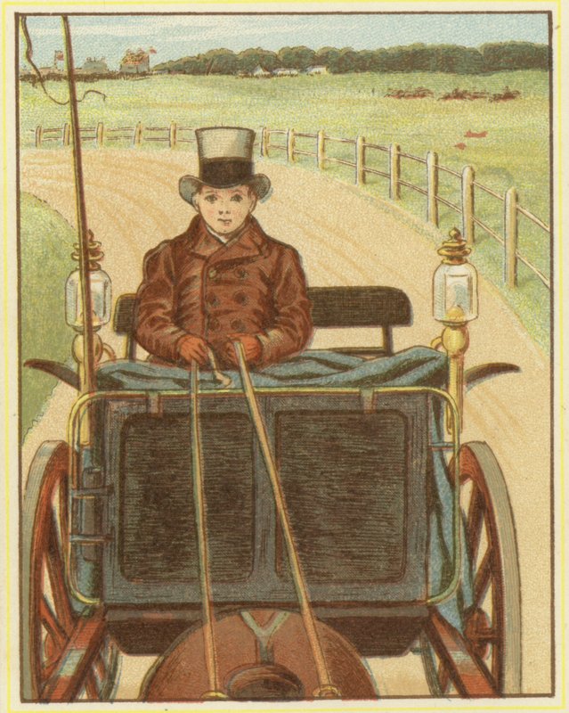 Chlapec řídí koně a vůz (barva litho) od John George (after) Sowerby
