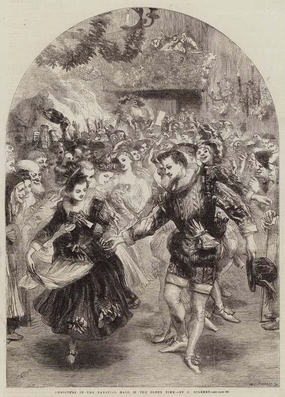 Vánoce v Baronském sále za starých časů od John Gilbert