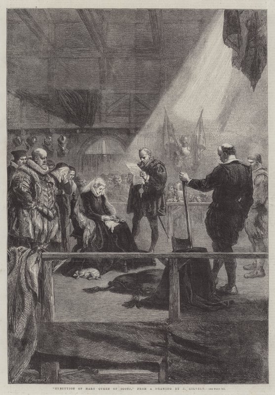 Poprava Mary Queen of Scots od John Gilbert