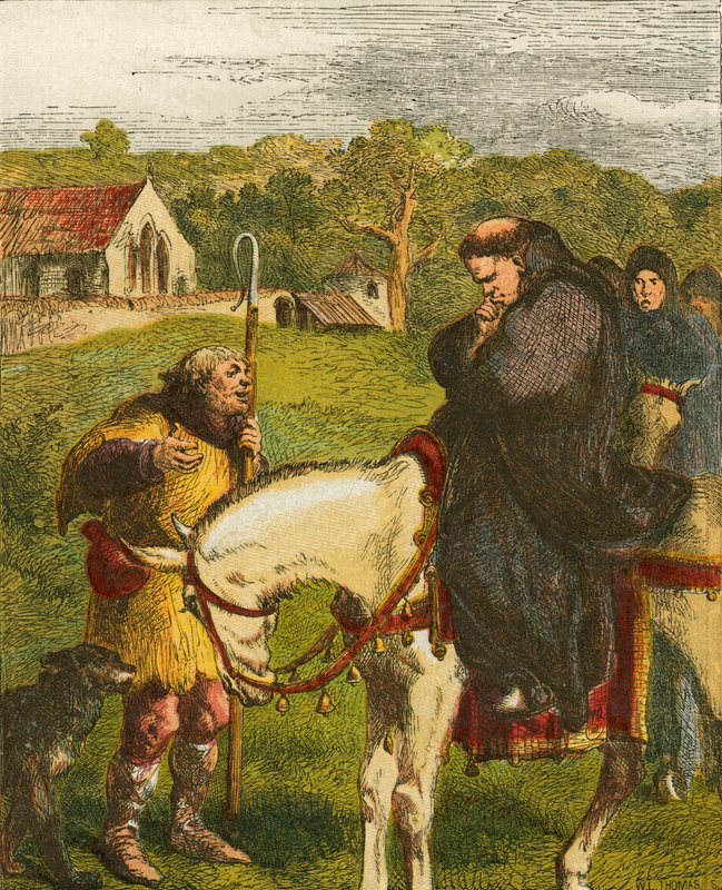 Král Jan a opat z Canterbury od John Gilbert
