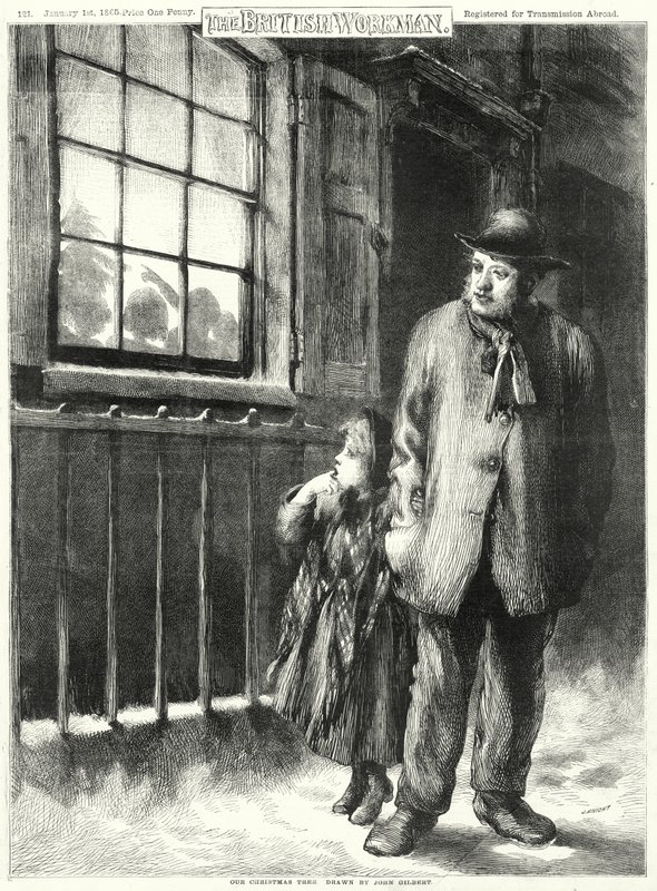 Náš vánoční stromek (rytina) od John Gilbert
